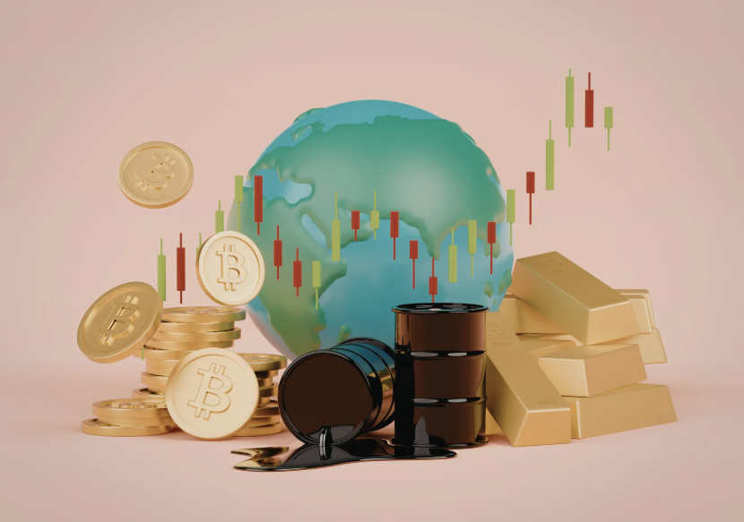 Investor reviewing commodity market charts and research notes while reducing information overload for clearer investment decisions